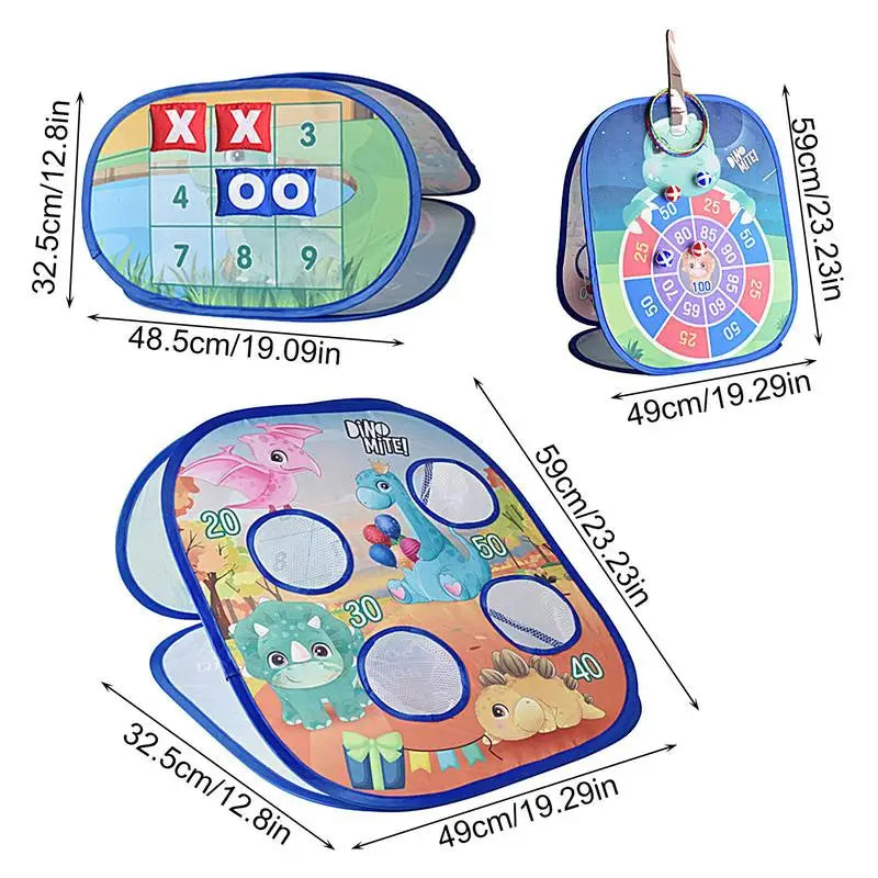 Bean Bag Toss Game Foldable Cornhole Board Dart Game Sports And Funny Outside Toys For Boys And Girls Ages 2-5