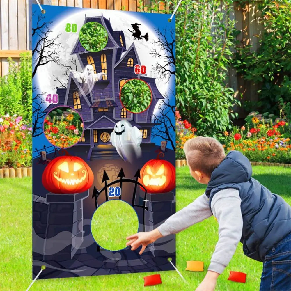 Outdoor Game Flag Throwing Game Banner Halloween Parent-child Game Props Party Supplies Safe Tossing Throwing Play Bean Bags