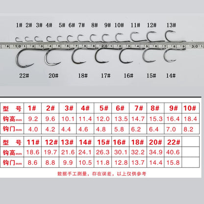 50pcs Eyed Fish Hook Barbed High Carbon Steel Barb Hooks Accessories Sea Feeder for Fishing Equipment Carp Tackle Goods