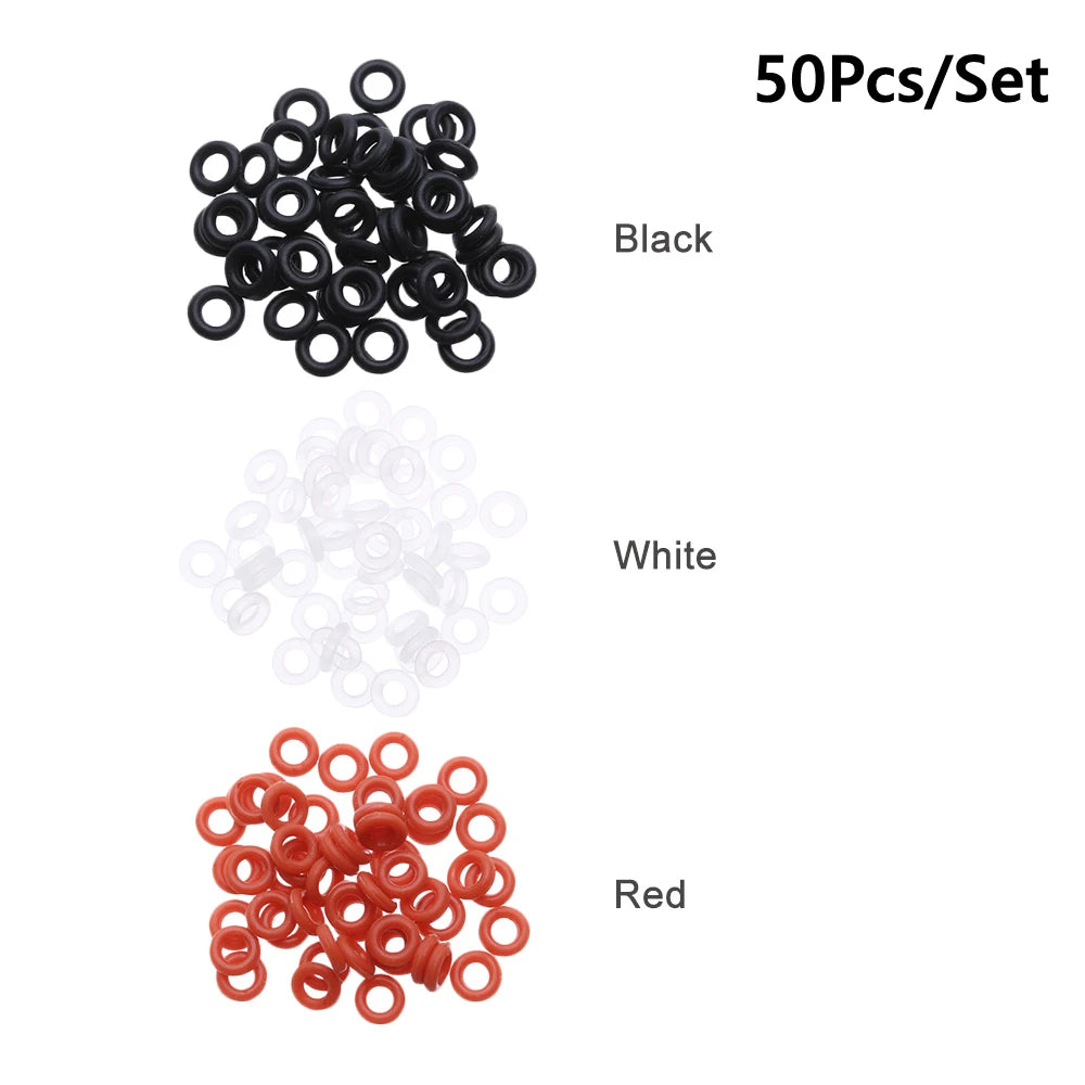 50Pcs/Set Hunting Anti-Slip Rubber O Ring For Aluminium Dart Shafts Arrow Tips Replacements Gasket Grip Washer Accessories