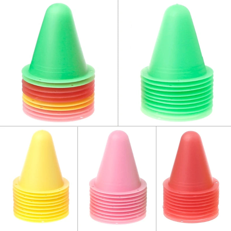 10 Pcs Skate Marker Cones Roller Football Soccer Training Equipment Marking Cup