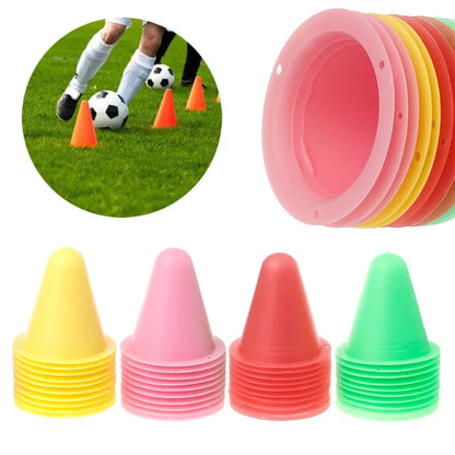 10 Pcs Skate Marker Cones Roller Football Soccer Training Equipment Marking Cup