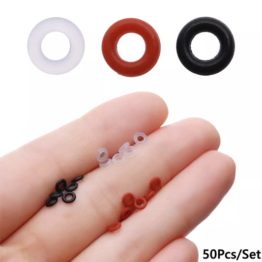 50Pcs/Set Hunting Anti-Slip Rubber O Ring For Aluminium Dart Shafts Arrow Tips Replacements Gasket Grip Washer Accessories