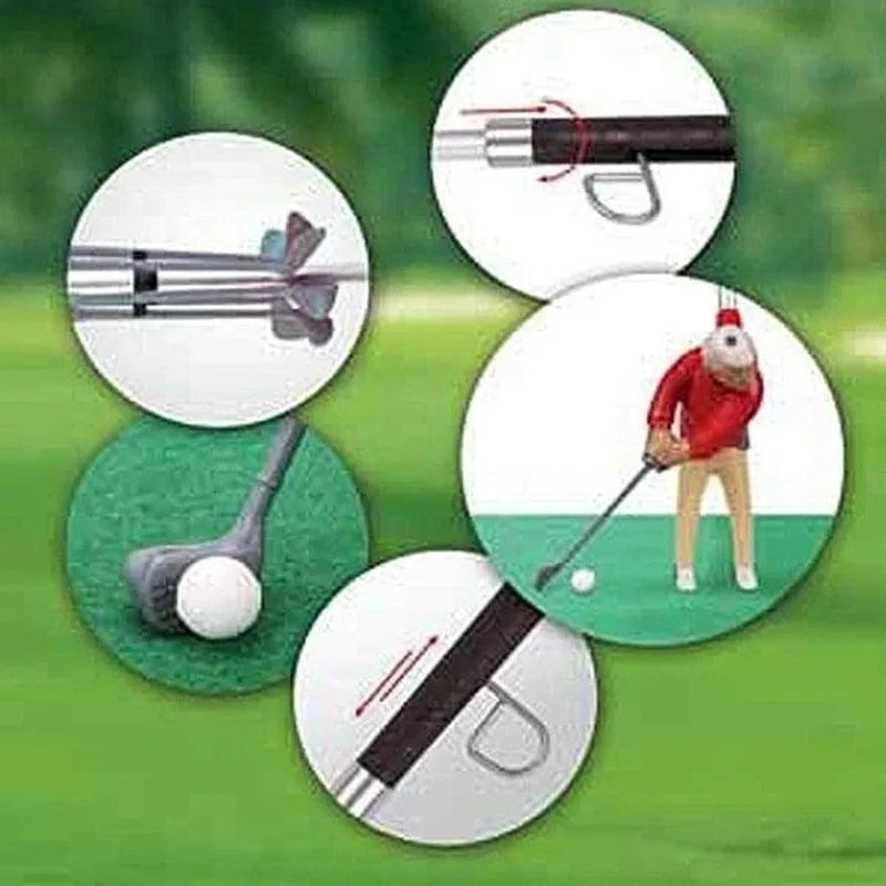 Portable Mini Golf Club Children's Doll Set Toys Indoor and Outdoor Portable Parent-Child Games Home Golf Trainer