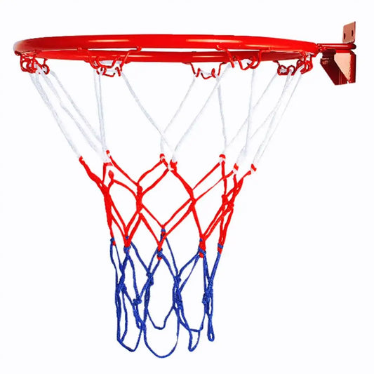 32cm Wall Mounted Basketball Hoop Netting Metal Rim Hanging Basket Basket-Ball Wall Rim with Screws Indoor Outdoor Sport