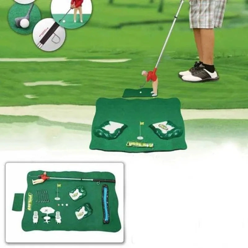 Portable Mini Golf Club Children's Doll Set Toys Indoor and Outdoor Portable Parent-Child Games Home Golf Trainer