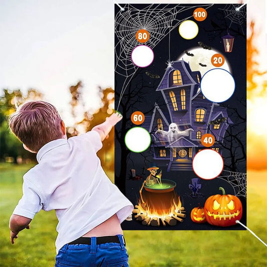 Outdoor Game Flag Throwing Game Banner Halloween Parent-child Game Props Party Supplies Safe Tossing Throwing Play Bean Bags