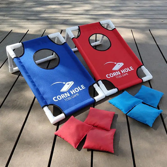 Toss Boards Bean Bags Game Set 2 Cornhole Board With 8 Cornhole Bean Bags And 1 Carry Case Parent Child Interactive Family Game