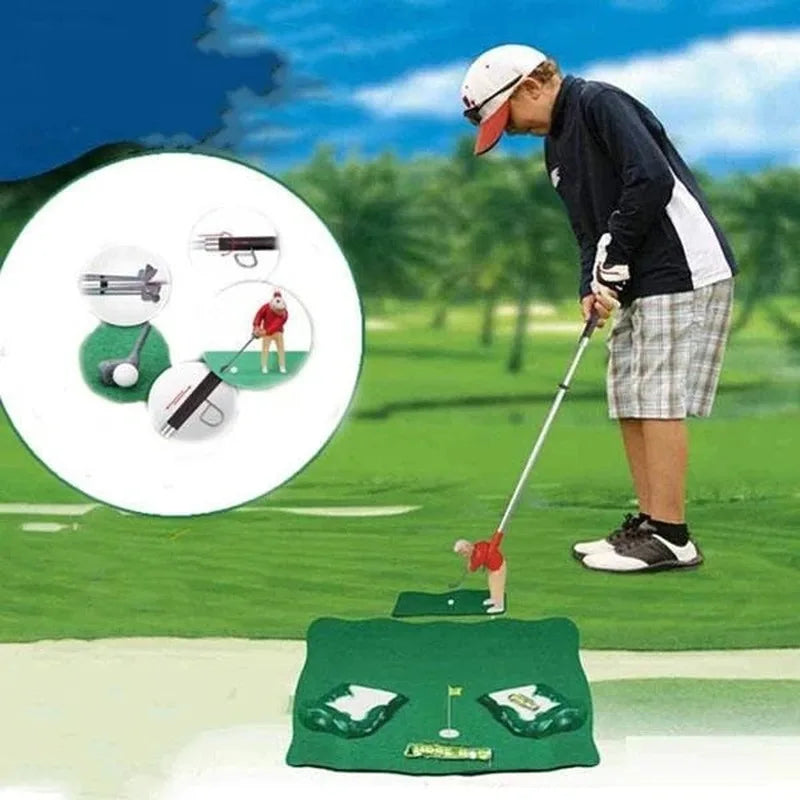 Portable Mini Golf Club Children's Doll Set Toys Indoor and Outdoor Portable Parent-Child Games Home Golf Trainer