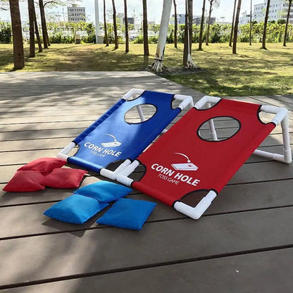 Toss Boards Bean Bags Game Set 2 Cornhole Board With 8 Cornhole Bean Bags And 1 Carry Case Parent Child Interactive Family Game