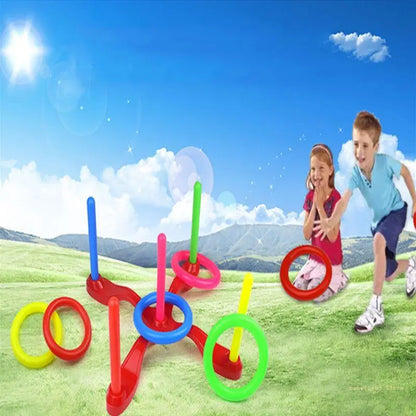 Y4UD 10 Pcs Plastic Toss Rings Target Throw Carnival Backyard Park Games Kids Intelli