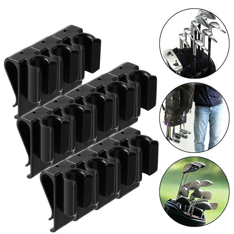 12 Pcs Golf Putter Holder Golf Bag Clip Fixed Golf Clubs Buckle Ball Training Aids Outdoor Sports Game Accessories Swing Trainer